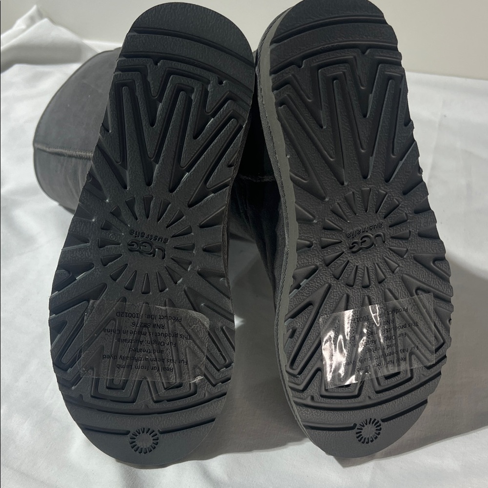 UGG Charcoal Suede Boots NEW - Picture 4 of 5